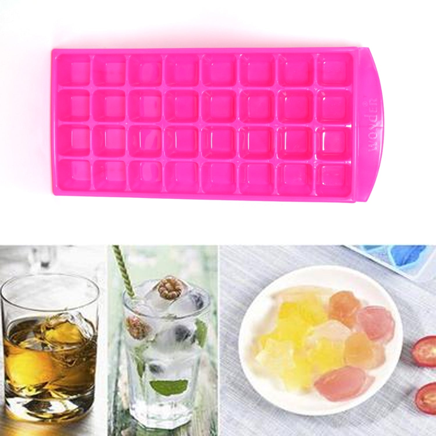 Ice tray with 32 cavities for cubes Ice tray with 32 cavities for cubes